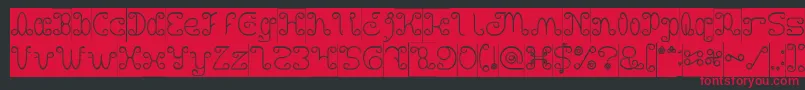 Motorcycle Hollow Inverse Font – Red Fonts on Black Background
