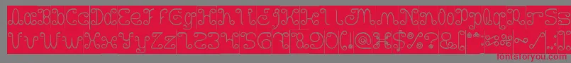 Motorcycle Hollow Inverse Font – Red Fonts on Gray Background