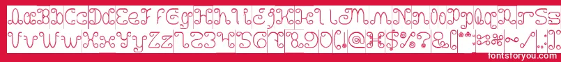Motorcycle Hollow Inverse Font – White Fonts on Red Background