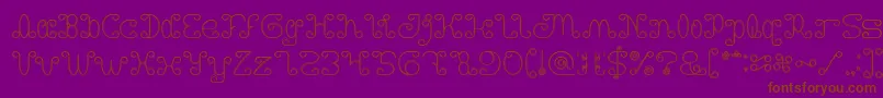 フォントMotorcycle Hollow – 紫色の背景に茶色のフォント