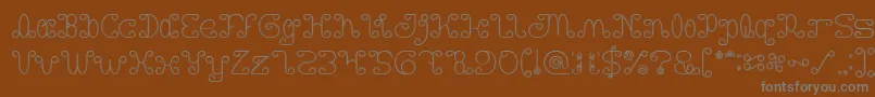 フォントMotorcycle Hollow – 茶色の背景に灰色の文字
