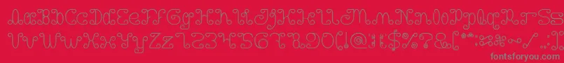 Motorcycle Hollow Font – Gray Fonts on Red Background