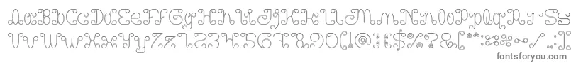 Motorcycle Hollow-fontti – harmaat kirjasimet valkoisella taustalla