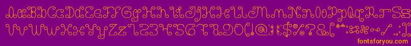 Motorcycle Hollow Font – Orange Fonts on Purple Background