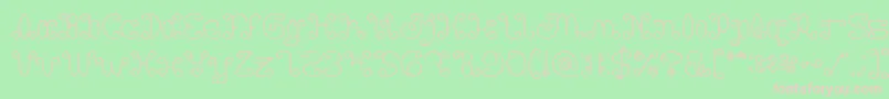 Motorcycle Hollow Font – Pink Fonts on Green Background