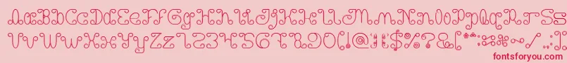 Motorcycle Hollow Font – Red Fonts on Pink Background