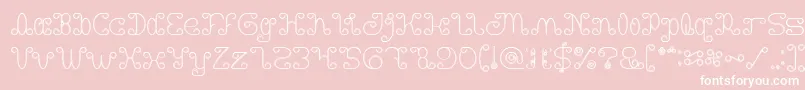 Motorcycle Hollow Font – White Fonts on Pink Background