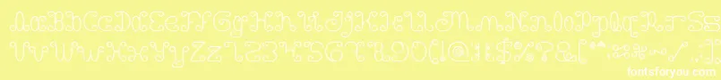 Motorcycle Hollow Font – White Fonts on Yellow Background