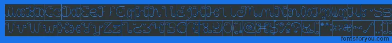 Motorcycle Inverse Font – Black Fonts on Blue Background