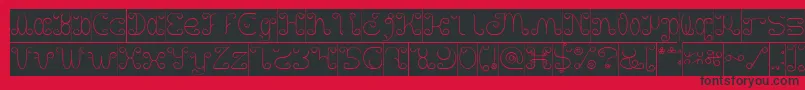 Motorcycle Inverse Font – Black Fonts on Red Background