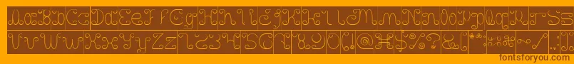 Motorcycle Inverse Font – Brown Fonts on Orange Background