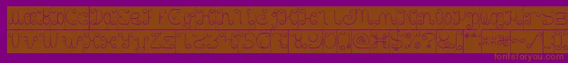 Motorcycle Inverse Font – Brown Fonts on Purple Background