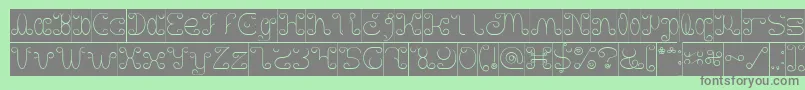 Motorcycle Inverse Font – Gray Fonts on Green Background