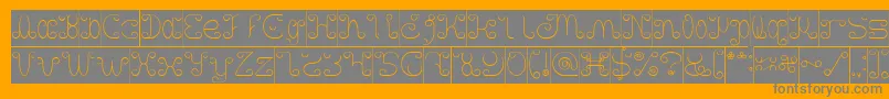 Motorcycle Inverse Font – Gray Fonts on Orange Background