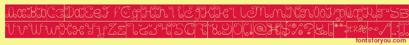 Motorcycle Inverse Font – Red Fonts on Yellow Background