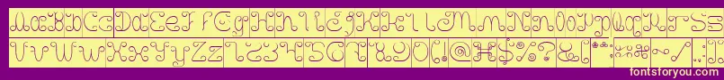 Шрифт Motorcycle Inverse – жёлтые шрифты на фиолетовом фоне