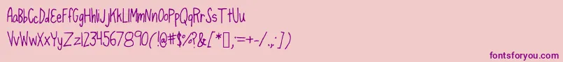 More about SpaghettiStraps Font SpaghettiStraps Font – Purple Fonts on Pink Background