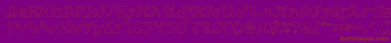 Motorcycle Italic Font – Brown Fonts on Purple Background