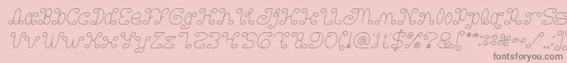 Motorcycle Italic Font – Gray Fonts on Pink Background