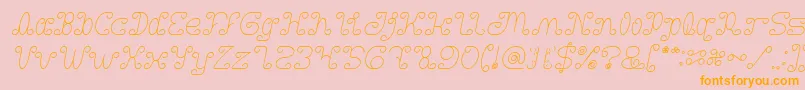 Motorcycle Italic Font – Orange Fonts on Pink Background