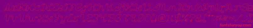 fuente Motorcycle Italic – Fuentes Rojas Sobre Fondo Morado