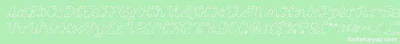 Motorcycle Italic Font – White Fonts on Green Background