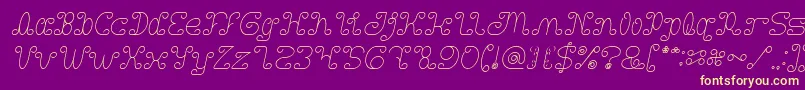 Motorcycle Italic Font – Yellow Fonts on Purple Background