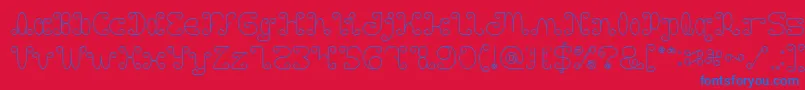 Motorcycle Font – Blue Fonts on Red Background