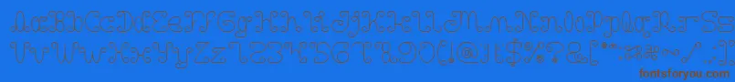 Motorcycle Font – Brown Fonts on Blue Background