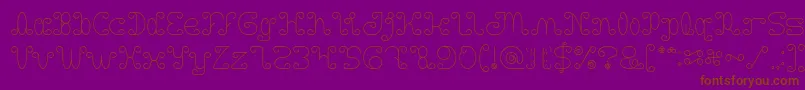 Motorcycle Font – Brown Fonts on Purple Background