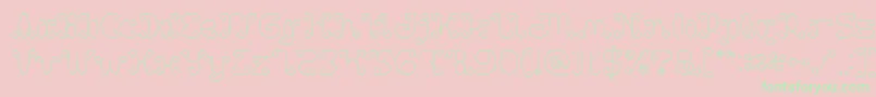Motorcycle Font – Green Fonts on Pink Background