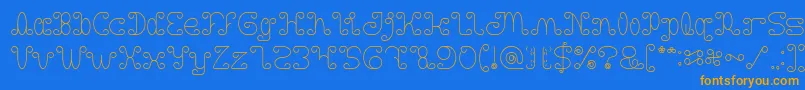 Motorcycle Font – Orange Fonts on Blue Background