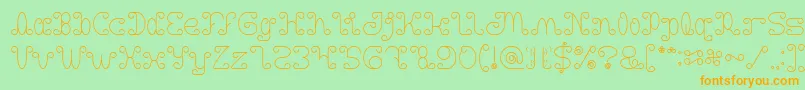 Motorcycle Font – Orange Fonts on Green Background