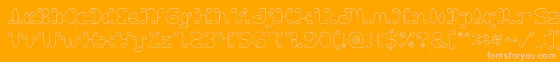 Motorcycle Font – Pink Fonts on Orange Background