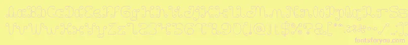 Motorcycle Font – Pink Fonts on Yellow Background