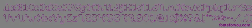 フォントMotorcycle – 紫色のフォント、灰色の背景