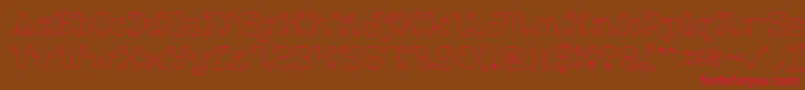 Motorcycle-Schriftart – Rote Schriften auf braunem Hintergrund
