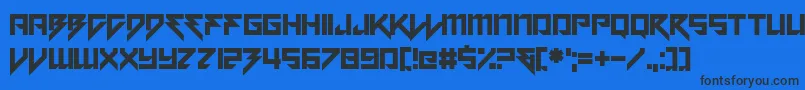 Motorstrike Font – Black Fonts on Blue Background