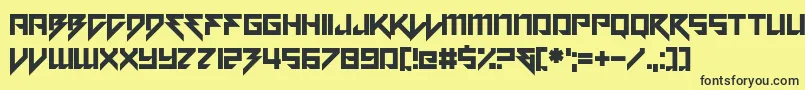 Motorstrike Font – Black Fonts on Yellow Background