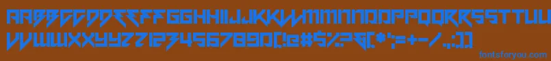 Motorstrike Font – Blue Fonts on Brown Background