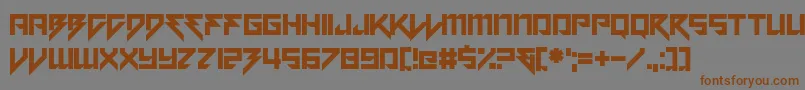 Motorstrike Font – Brown Fonts on Gray Background