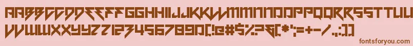 Motorstrike Font – Brown Fonts on Pink Background