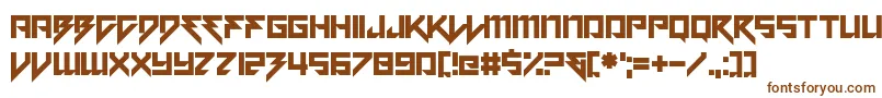 Шрифт Motorstrike – коричневые шрифты на белом фоне