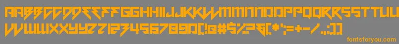 Motorstrike Font – Orange Fonts on Gray Background