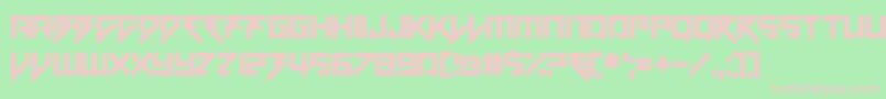 Motorstrike Font – Pink Fonts on Green Background