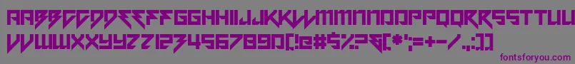 Шрифт Motorstrike – фиолетовые шрифты на сером фоне