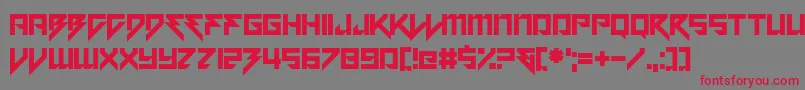 Motorstrike Font – Red Fonts on Gray Background