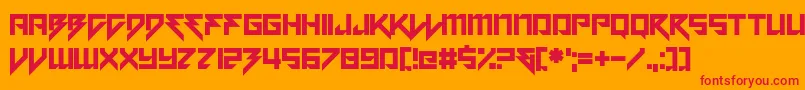 Шрифт Motorstrike – красные шрифты на оранжевом фоне