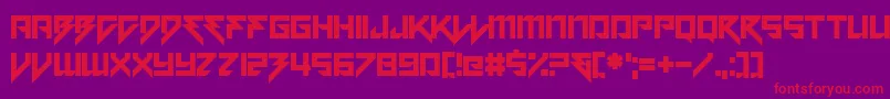 Motorstrike Font – Red Fonts on Purple Background