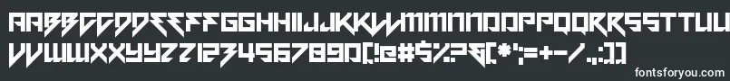 フォントMotorstrike – 黒い背景に白い文字